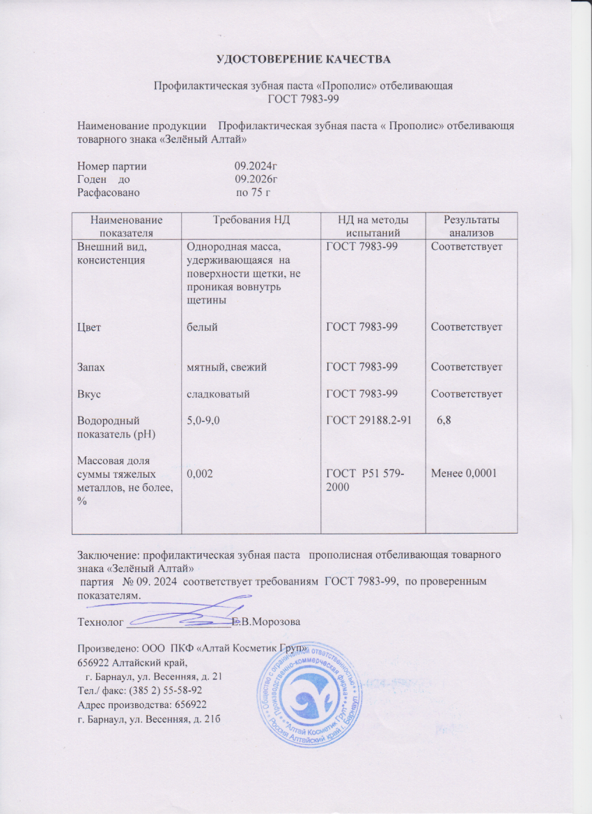Паспорт №092024